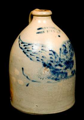 W.J. SEYMOUR / TROY FACTORY Stoneware Jug with Eagle