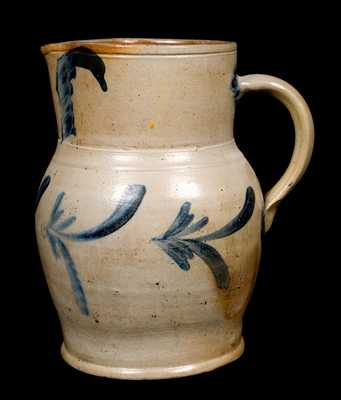 Cobalt-Decorated Stoneware Pitcher, attrib. Remmey.