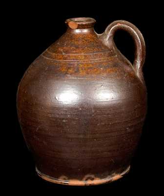 Ovoid Redware Jug attrib. John Bowman, Boonsboro, MD