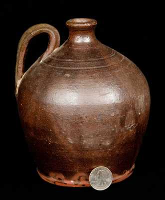 Small Ovoid Redware Jug attrib. John Bowman, Boonsboro, MD