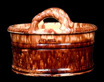 JOHN BELL Redware Buttertub