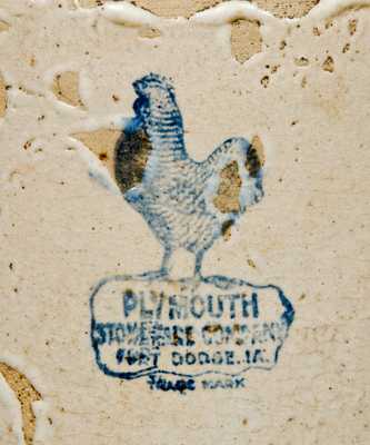 Ft. Dodge, Iowa, Stoneware Jug with Rooster Stamp