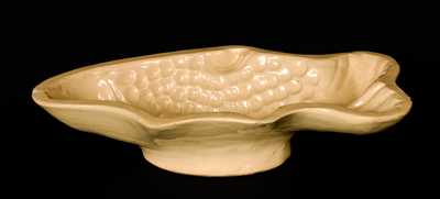Yellowware Fish Mold, Large-Sized