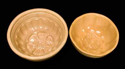 (2) Yellowware Flower Molds