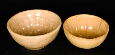 (2) Yellowware Flower Molds