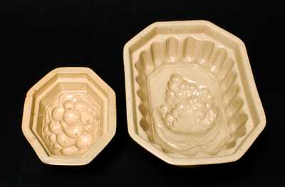 (2) Yellowware Molds with Produce Designs