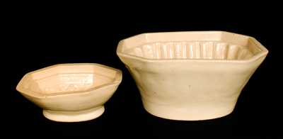 (2) Yellowware Molds with Produce Designs