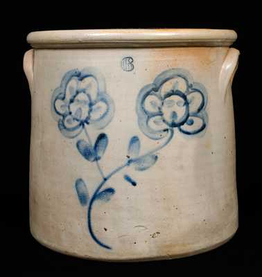 6 Gal. Floral Decorated Stoneware Jar