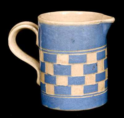 Small Mocha Checkerboard Pitcher Dated 1859