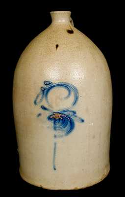 Midwestern Stoneware Jug w/ Impressed