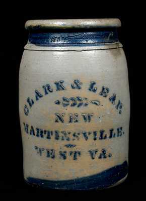 Clark & Leap, New Martinsville, WV Stoneware Crock