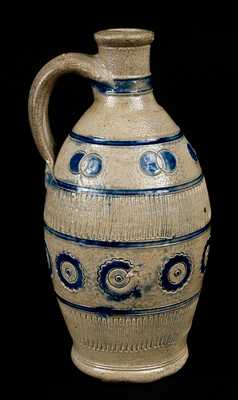 Unusual Westerwald Stoneware Jug, circa 1740