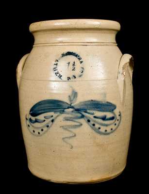 N. CLARK JR / ATHENS NY Stoneware Crock