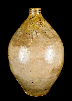 CHARLESTOWN, Massachusetts Stoneware Jug w/ Impressed Hearts