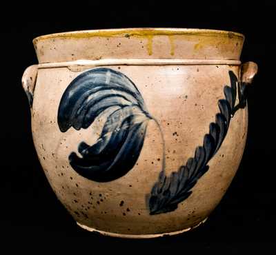 Large Bowl-Shaped Stoneware Vessel Dated 1821