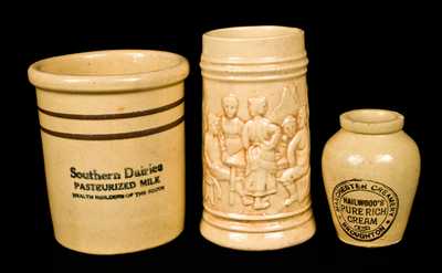 Lot of Three: Yellowware Mug and Jars