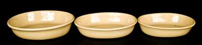 Lot of Three Yellowware Nesting Casserole Dishes