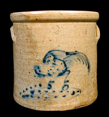 Stoneware Chicken-Pecking-Corn Crock