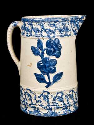 Spongeware Floral Pitcher