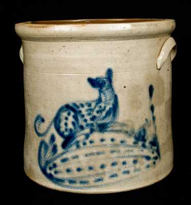 3 Gal. Stoneware Reclining Dog Crock