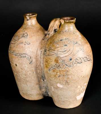 NEW HAVEN Stoneware Gemel with Incised Birds