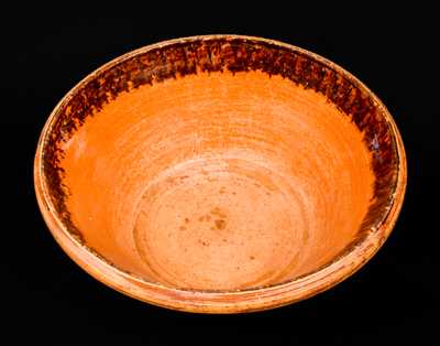 Large JOHN BELL / WAYNESBORO, Pennsylvania Redware Bowl