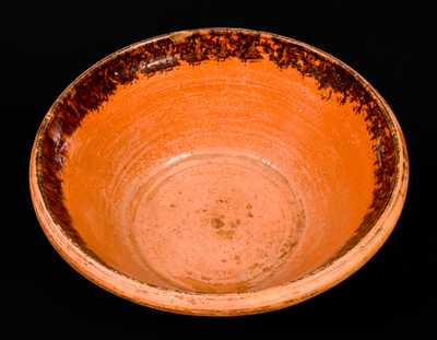 Large JOHN BELL / WAYNESBORO, Pennsylvania Redware Bowl
