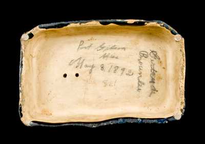 Very Fine Yellowware Spaniel Figure