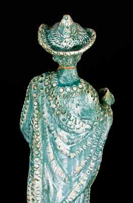 Shenandoah Valley Redware Figure, Signed 