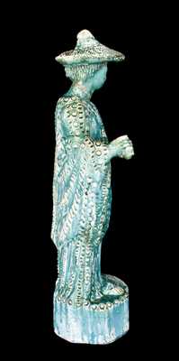 Shenandoah Valley Redware Figure, Signed 