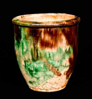 Multi-Glazed Redware Jar, S. Bell & Son, Strasburg, VA