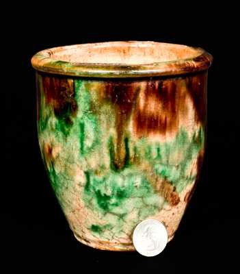 Multi-Glazed Redware Jar, S. Bell & Son, Strasburg, VA