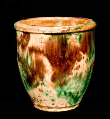Multi-Glazed Redware Jar, S. Bell & Son, Strasburg, VA