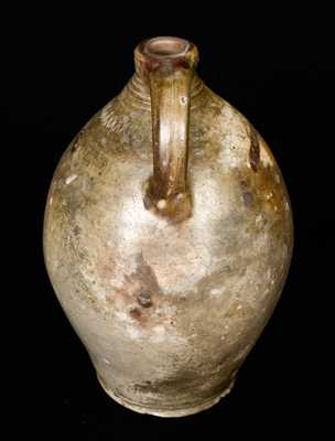 T. WARNE. CO, SOUTH AMBOY Stoneware Jug w/ Incised Bust of a Woman