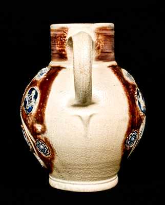 Very Fine Westerwald Bulbous Stoneware Jug, c1690