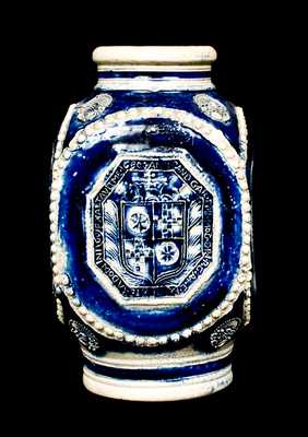 Very Rare Westerwald Stoneware Jar with Coat of Arms, c1680