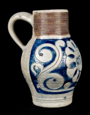 Westerwald Stoneware "GR" Jug, German origin, c1770