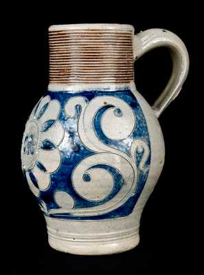Westerwald Stoneware "GR" Jug, German origin, c1770