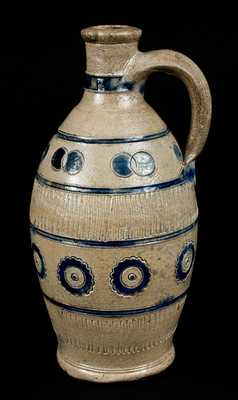 Unusual Westerwald Stoneware Jug, circa 1740