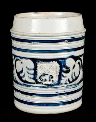 Fine Large-Sized Westerwald Stoneware "GR" Mug, circa 1740