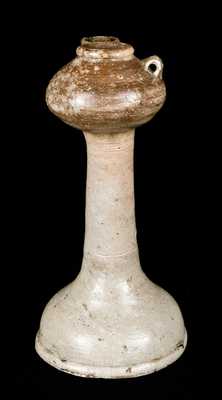 Extremely Rare Westerwald Stoneware Oil Lamp, circa 1720