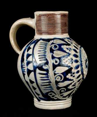 Very Fine Westerwald Stoneware "GR" Jug, circa 1740