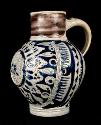 Very Fine Westerwald Stoneware "GR" Jug, circa 1740