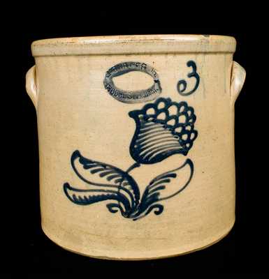 J. BURGER, JR. / ROCHESTER. N.Y. Stoneware Crock