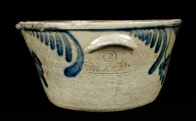 W.H. LEHEW & CO. / STRASBURG, VA Stoneware Milkpan