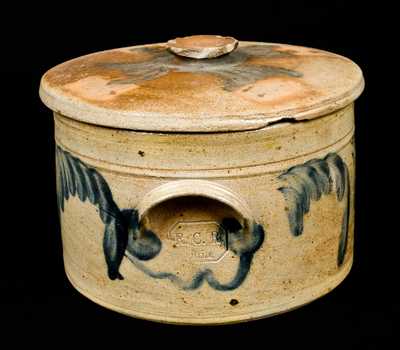 R. C. R. / PHILA, Remmey, Philadelphia Stoneware Butter Crock