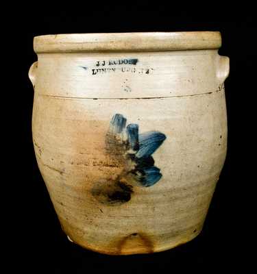 JJ RUDOLPH / LUNENBURG, Nova Scotia, Canadian Stoneware Crock