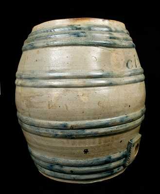 Early New Jersey Stoneware GIN Keg