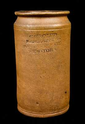 C. CROLIUS / MANUFACTURER / MANHATTAN-WELLS / NEW-YORK Pickles Jar