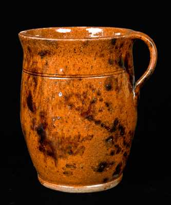 Redware Handled Jar attrib. Pennsylvania